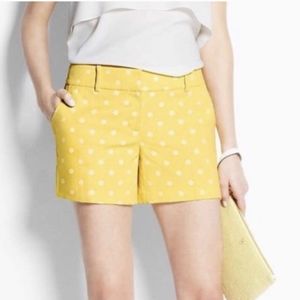 ANN TAYLOR Yellow Polka Dot Signature Shorts 8